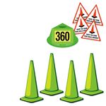 360 Walk Around Safety Kit - Fluorescent Green Cones